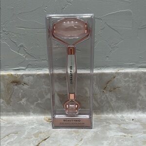BEAUTYBIO Rose Quartz Crystal Roller for‎ Face Eyes Body Lymphatic Drainage